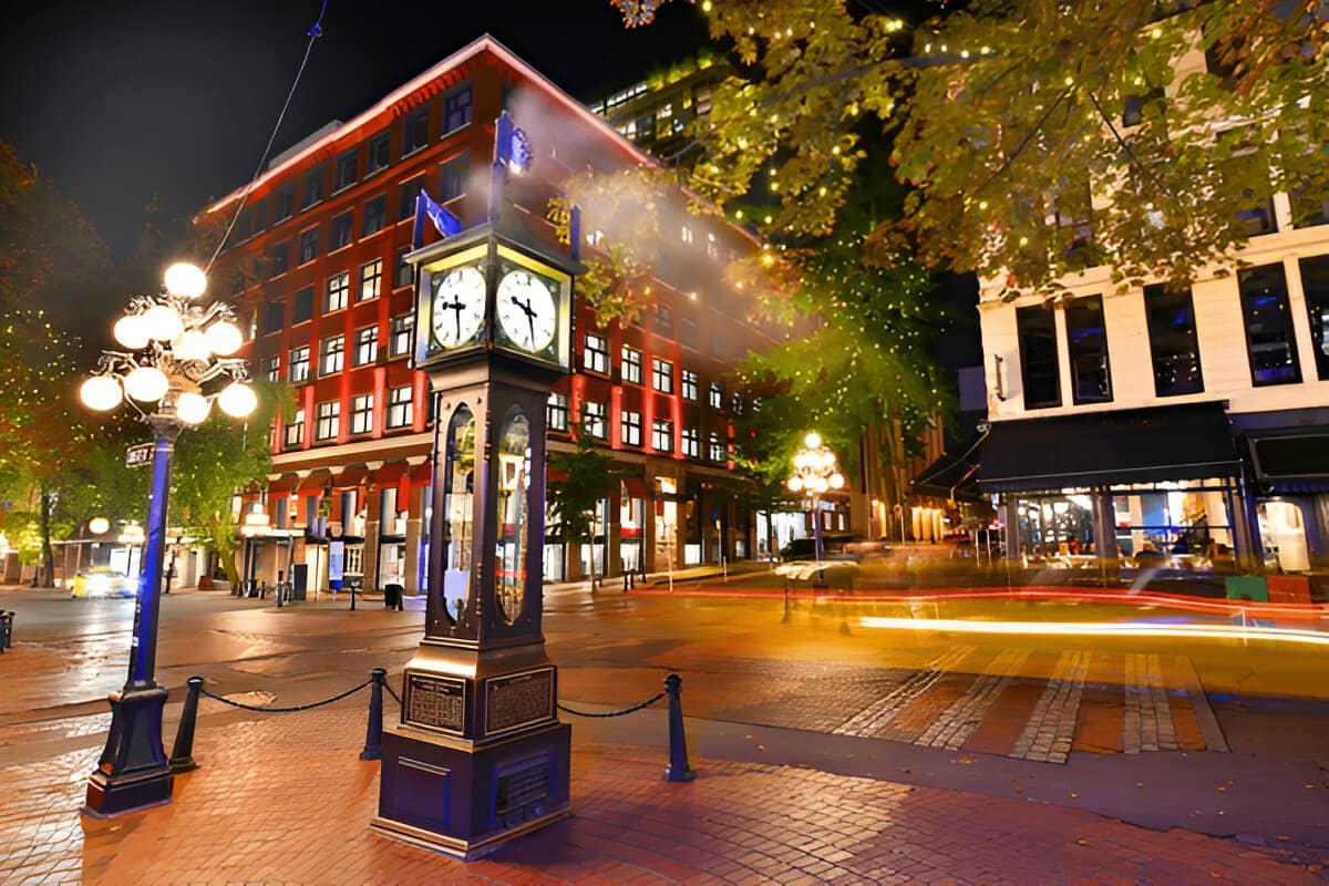 Gastown and Steam Clock in Downtown Vancouver